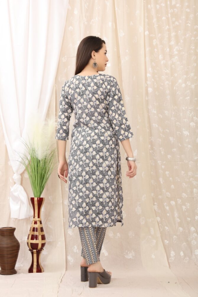 Grey Cotton Blend Comfort: Green Apparel By Premroop