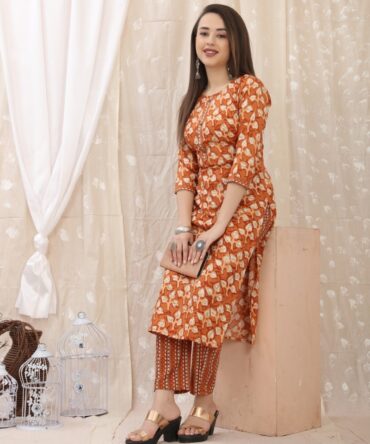 Orange Cotton Blend Comfort: Green Apparel