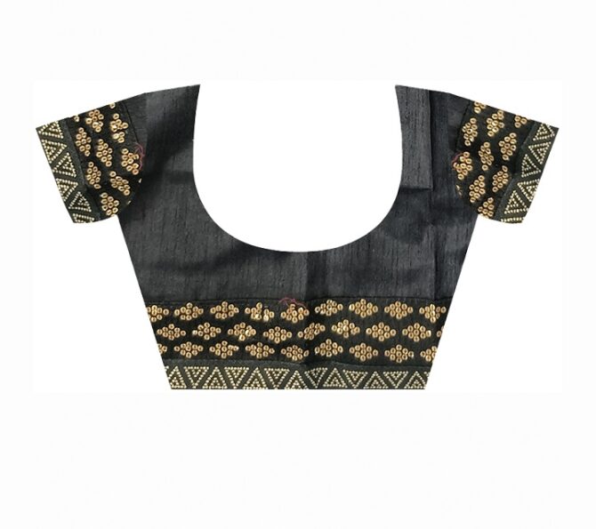 Khushi Brasso Heavy Georgette saree (Black)