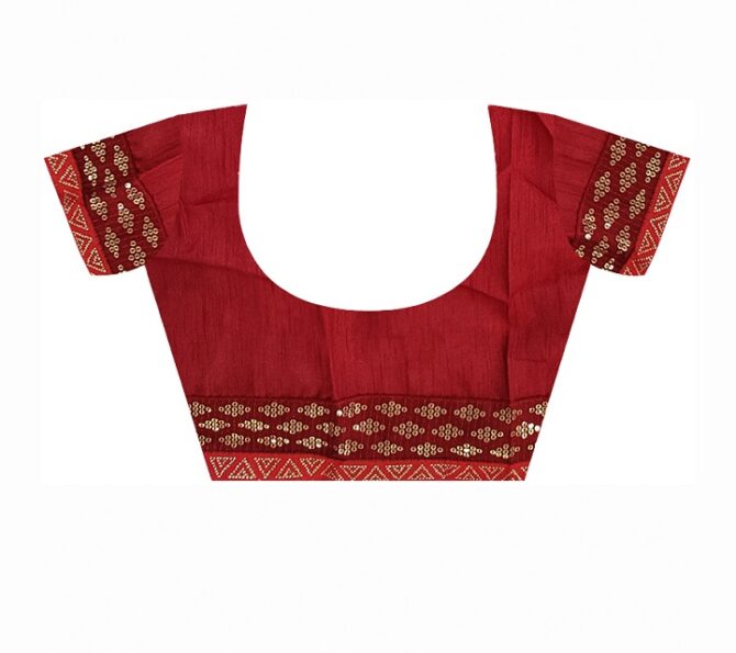 Khushi Brasso Heavy Georgette saree (Red)