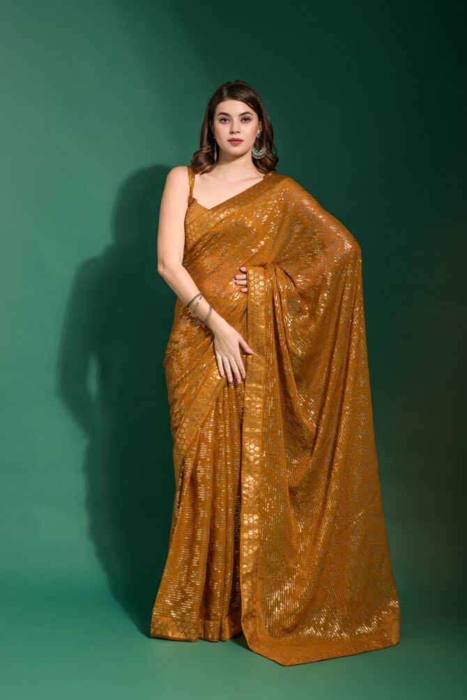 Kiyara Celebrity inspired designer Sequance saree