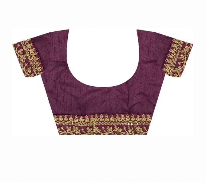Velley Georgette Chiffon Flower Print Saree (Wine)