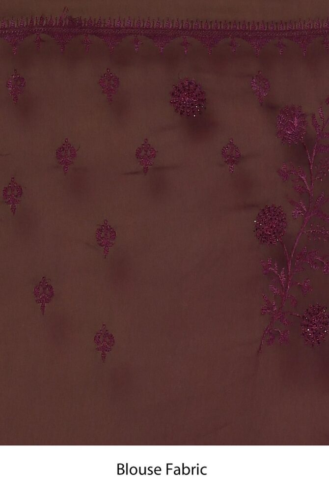 Gauri Heavy Georgette Blooming Saree (Wine)