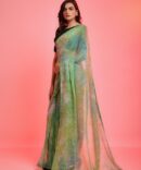 Prizam Bollywood Party Wear Saree (Parrot)