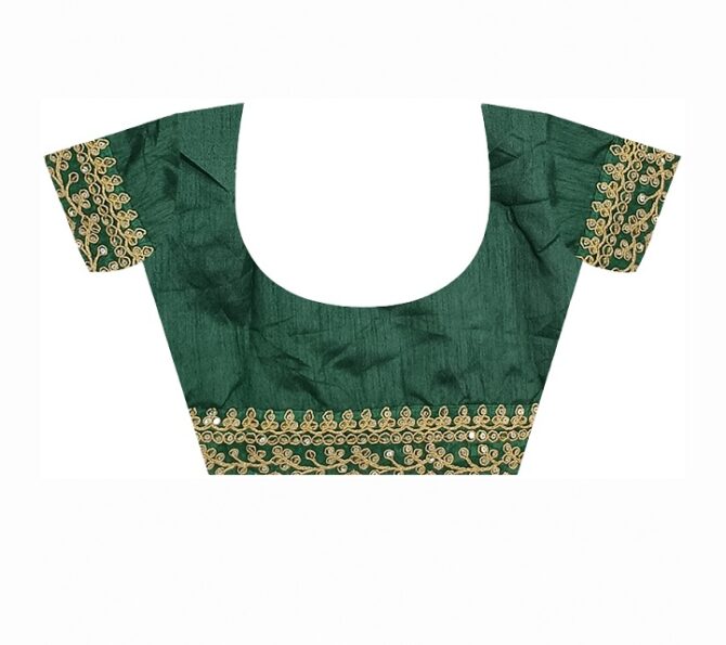 Velley Georgette Flower Print Saree (Green)