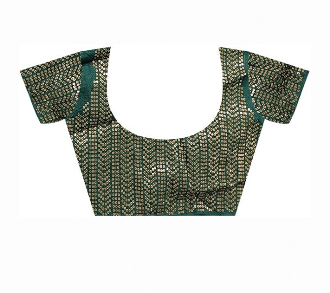 Mansuri Prizam Printed chiffon Saree (Green)