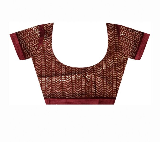 Mansuri Prizam Printed chiffon Saree (Maroon)